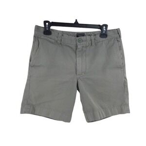 J Crew Green Cotton Twill Stanton Low Rise Summer Casual Shorts Mens 41